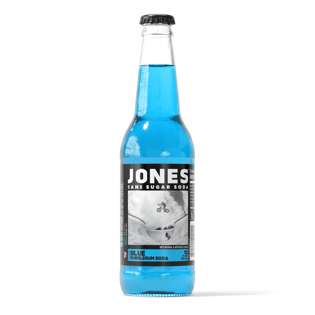 JonesS Blue Bubblegum Cane Sugar Soda