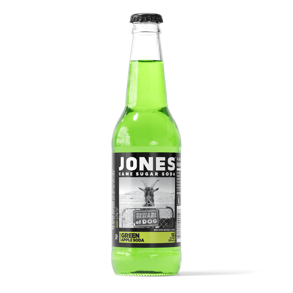 JonesS Green Apple Cane Sugar Soda